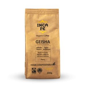 IncaFe Organic Coffee: Geisha Beans 200g