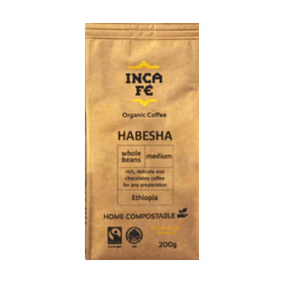 IncaFe Organic Coffee: Habesha Beans 200g